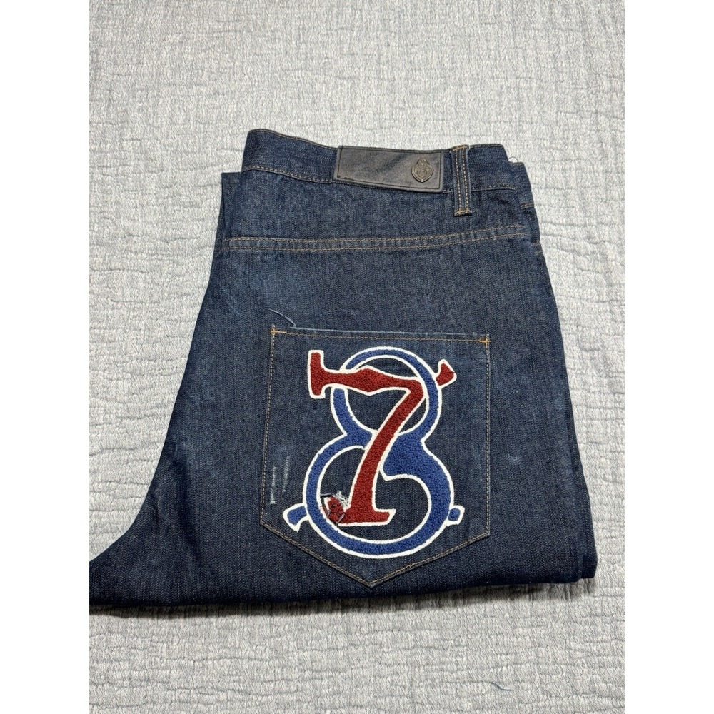 8732 Jeans Mens 42x34 Young Jeezy Brand Blue Straight Leg‎ Baggy Hip Hop Y2K